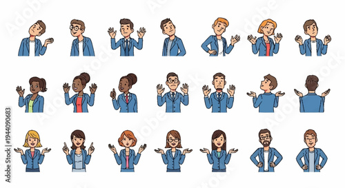 Collection of Diverse People Expressing Confusion and Uncertainty.