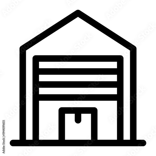 Logistics Warehouse Shipping Package Delivery Storage Icon
