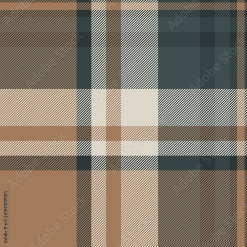 Tough fabric vector plaid, buffalo tartan background seamless. Post pattern check texture textile in orange and pastel colors.