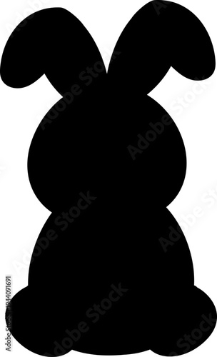 Simple Easter Chubby Bunny Rabbit Black Silhouette Vector Illustration.
Cute Fat Rabbit Silhouette Clipart Vector.
Transparent background.
Laser cutting file. SVG.