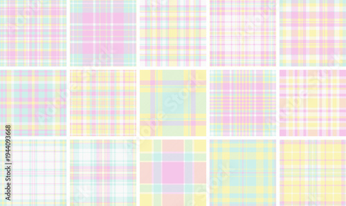 Plaid bundle designed for classic Scottish tartan lovers. Vector patterns perfect for kilts, fashion items, stationery, and print applications.