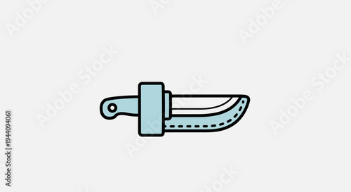 Pocket knife with blue handle.