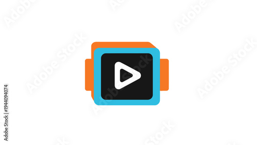 Play button on smartwatch screen icon.