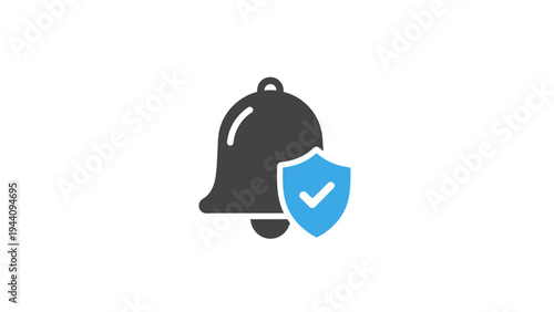 Notification Bell with Shield Icon.