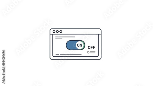On off switch button icon design.
