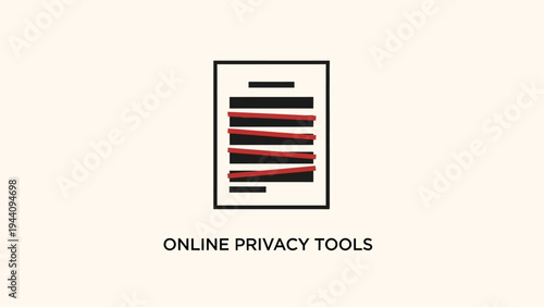 Online Privacy Tools Icon Design.