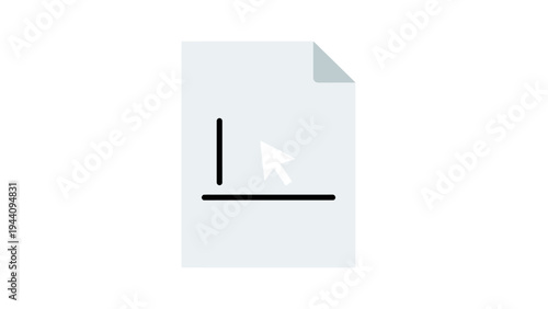 Paper Document with Folded Corner.