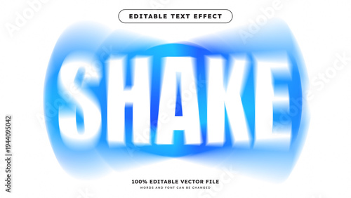 Blue Shake Gradient Editable Text Effect Blurred Glow Font