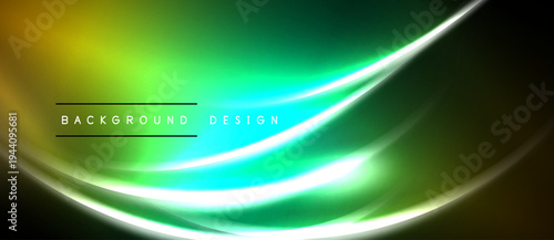 Abstract vibrant background. Smooth curves, bright colors blend seamlessly. Modern design element for digital projects.
