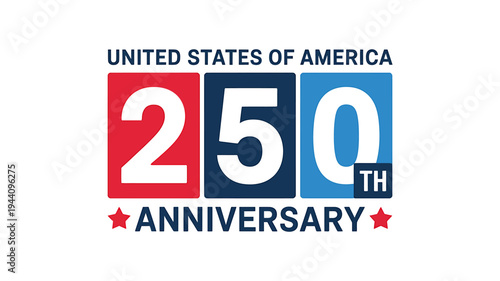 United States of America 250th anniversary logo design  American patriotic symbol