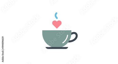 A steaming green tea cup.