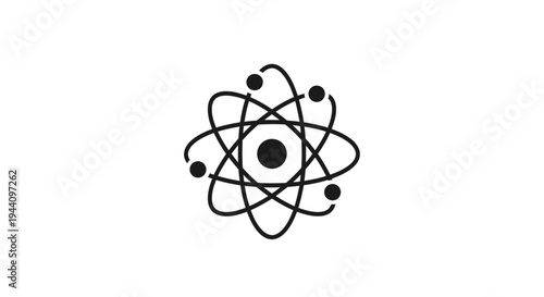 Atom Structure Symbol Science Icon.