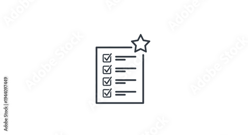 Checklist Document with Star Mark.