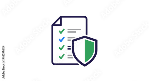 Checklist with green shield protection.