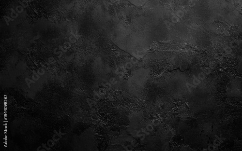 Art black concrete stone texture for background in black. Abstract color scratches shabby vintage Cement and sand grey dark detail covering. 