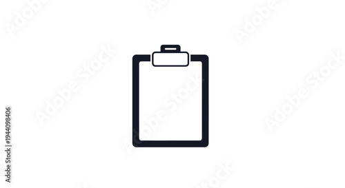 Black and white clipboard icon.