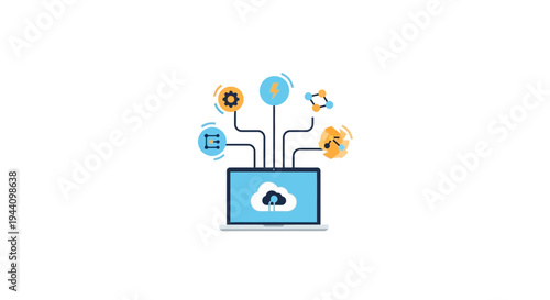 Cloud computing on a laptop.