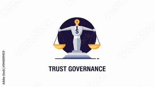 Trust Governance Concept Illustration Design.