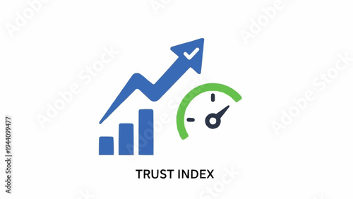 Trust index graph with check mark.