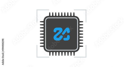 Closeup of a computer microchip component.