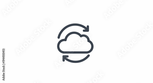 Cloud icon with circular arrows.