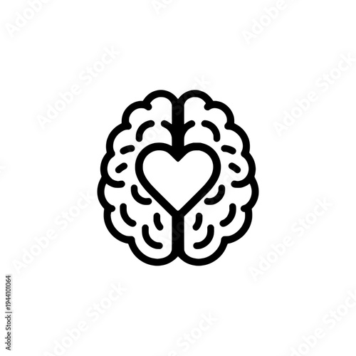 Mental health brain icon logo design. Mind intelligence sign and symbol. Brain icon. Healthcare and psychology.