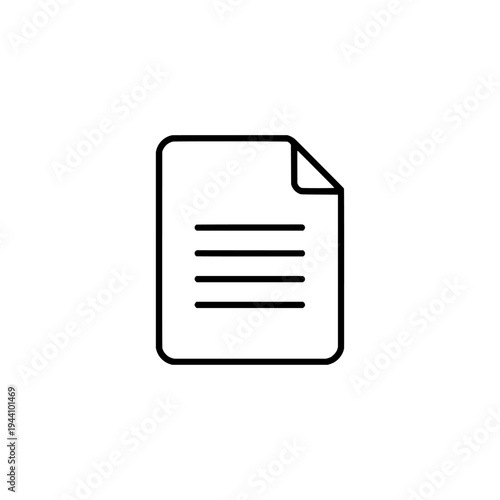 Document icon logo design. File sign and symbol. Document icon. Business office management.