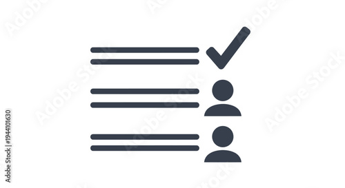 Checklist with verified user icon.