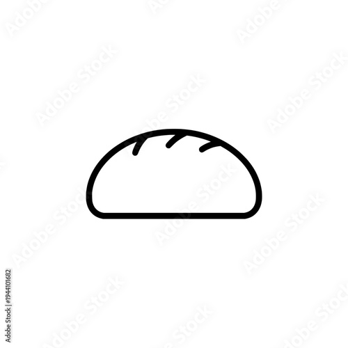 Bakery loaf icon logo design. Bread loaf sign and symbol. Bakery loaf icon. Food and bakery shop branding.