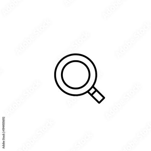 AI search magnifying glass icon logo design. Artificial intelligence discovery sign and symbol. AI search icon. Smart exploration tool.