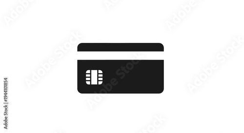 Credit card with chip technology.