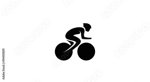 Cyclist Riding Bicycle Sports Action.