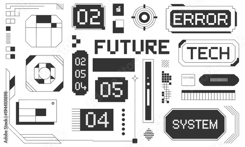 Futuristic HUD UI Elements Set