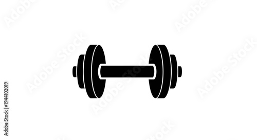 Dumbbell weightlifting fitness equipment icon.