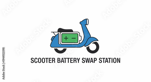 Electric scooter battery swap station.