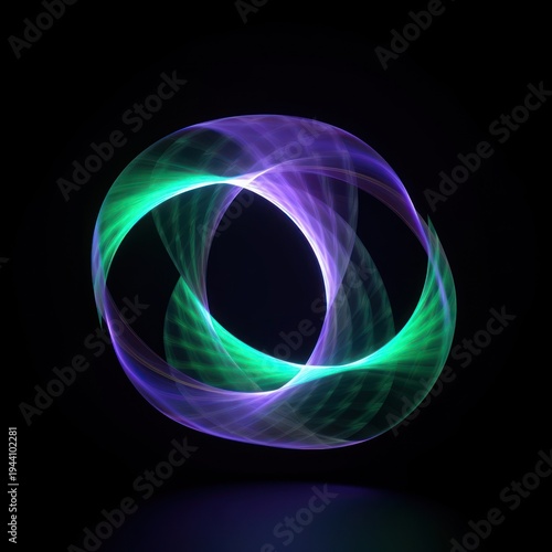 Geometric shape light technology abstract.