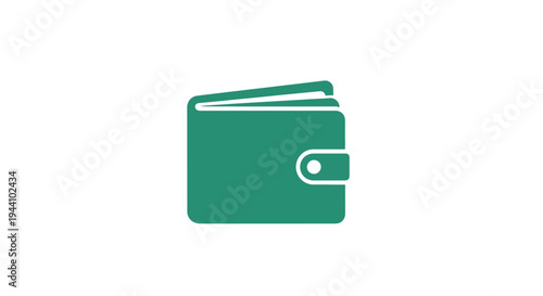 Green Wallet with Metal Clasp.