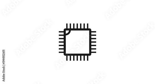 Microchip Electronic Circuit Board Component Closeup.