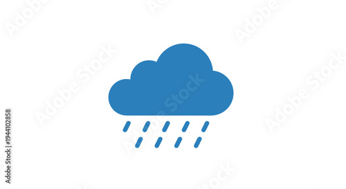 Rain Cloud Weather Forecast Icon.