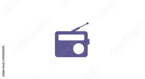Purple Radio Transmitter Device Icon.