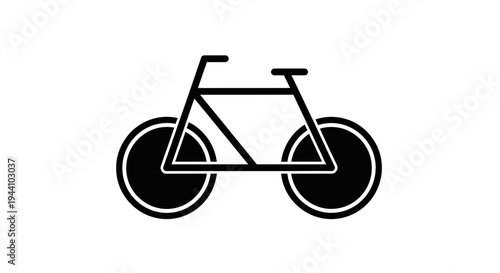 Simple bicycle icon design.
