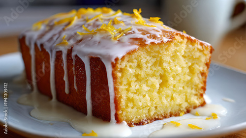 Lemon Drizzle Cake Loaf with Icing