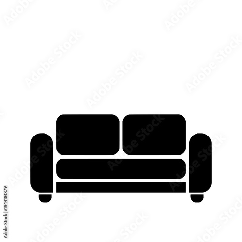 Sofa icon logo design. Couch sign and symbol. Sofa icon. Living room furniture for home interior design.