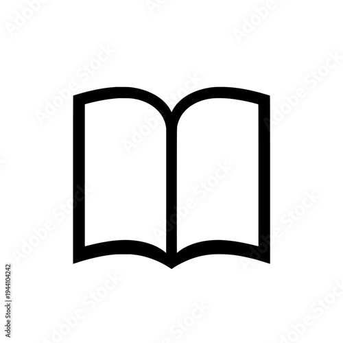 Open book icon logo design. Literature sign and symbol. Open book icon. Education and knowledge symbol for library or school.