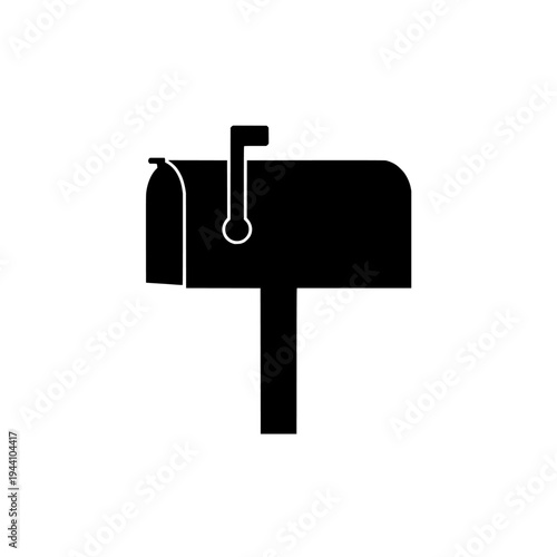 Mailbox icon logo design. Post box sign and symbol. Mailbox icon. Letter delivery or home postal service.