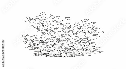 A stylized sketch of a dense cloud formation