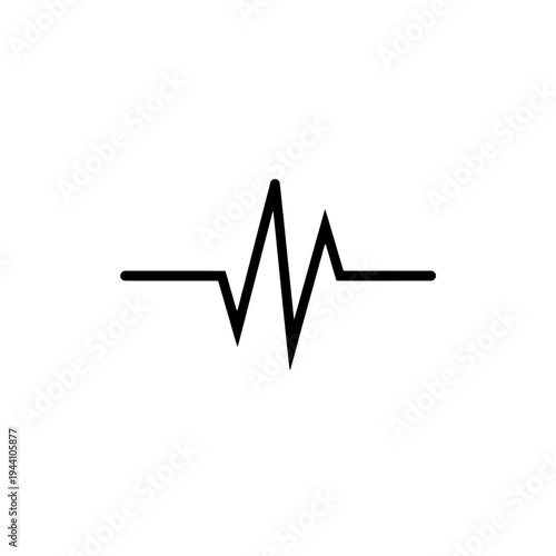 Heartbeat pulse silhouette icon logo design. Cardiology heart rate sign and symbol. Pulse line icon. Medical health and wellness concept.