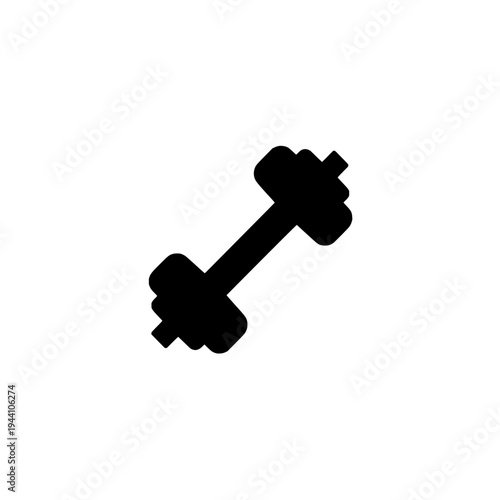 Dumbbell icon logo design. Weight sign and symbol. Dumbbell icon. Gym and fitness training equipment.