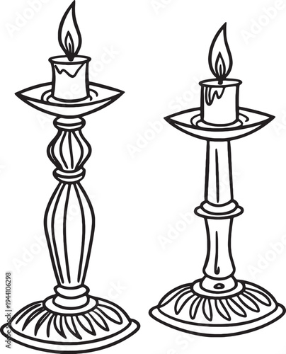 silhouette of a candle