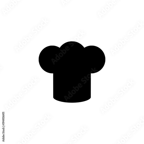 Chef hat silhouette icon logo design. Cooking kitchen hat sign and symbol. Chef hat icon. Restaurant uniforms